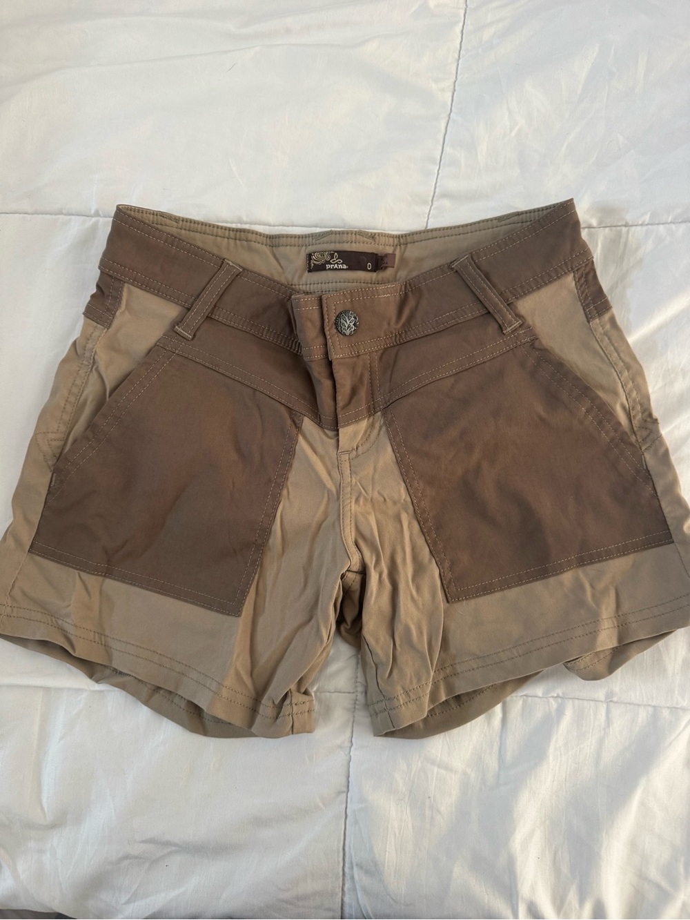 Prana Two-Tone Brown and Tan Cargo Shorts